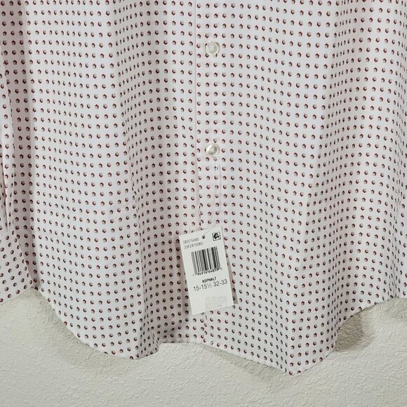 Van Heusen Mens Medium Shirt Traveler Slim Fit 4-Way Stretch 15-15.5 32/33 - Picture 7 of 9